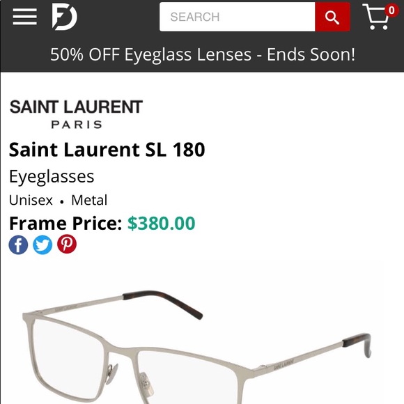 Authentic Saint Laurent Glasses - Picture 5 of 6